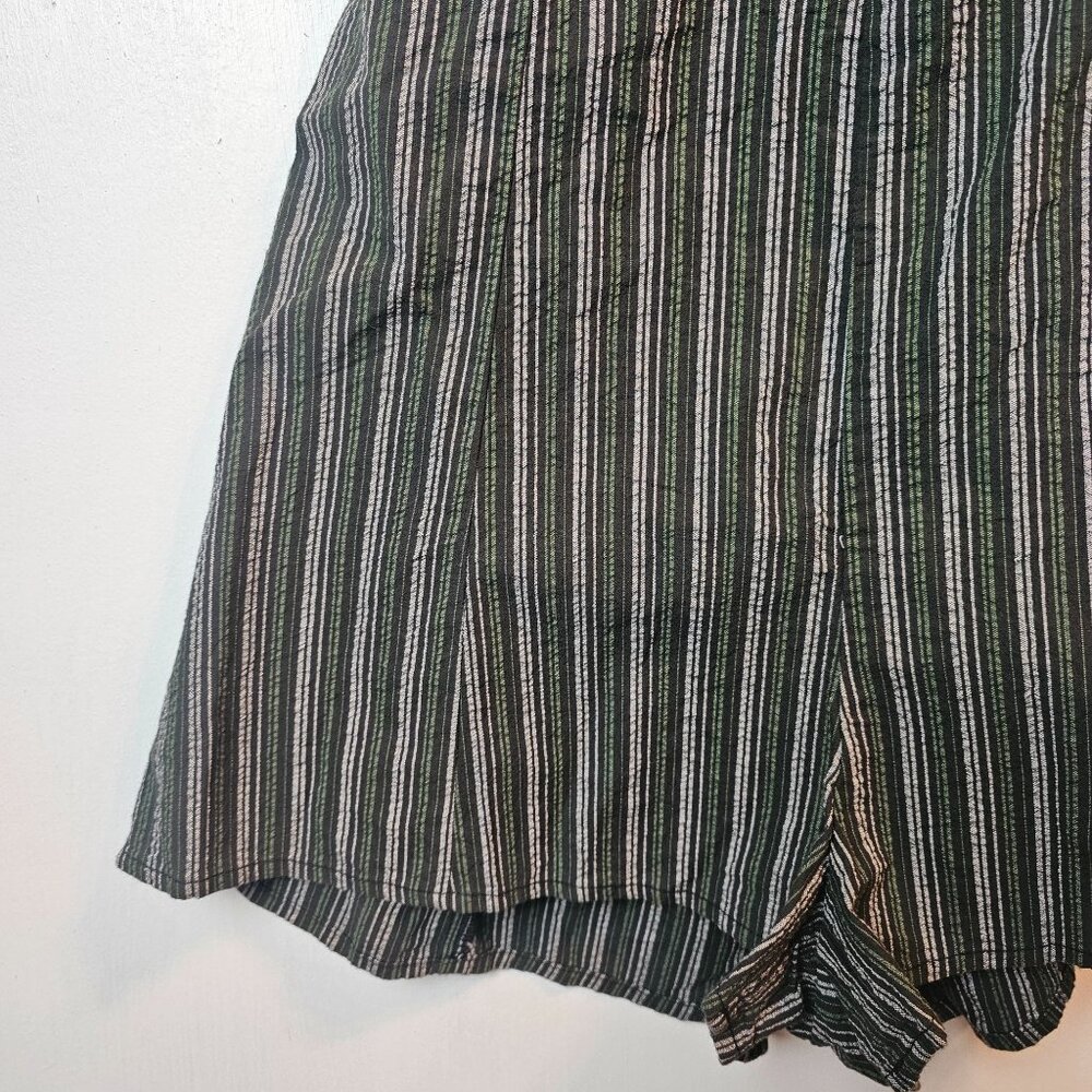 Free People Striped Short Crisscross Overall, Cotton, 2" Inseam, Sz M - Picture 3 of 10